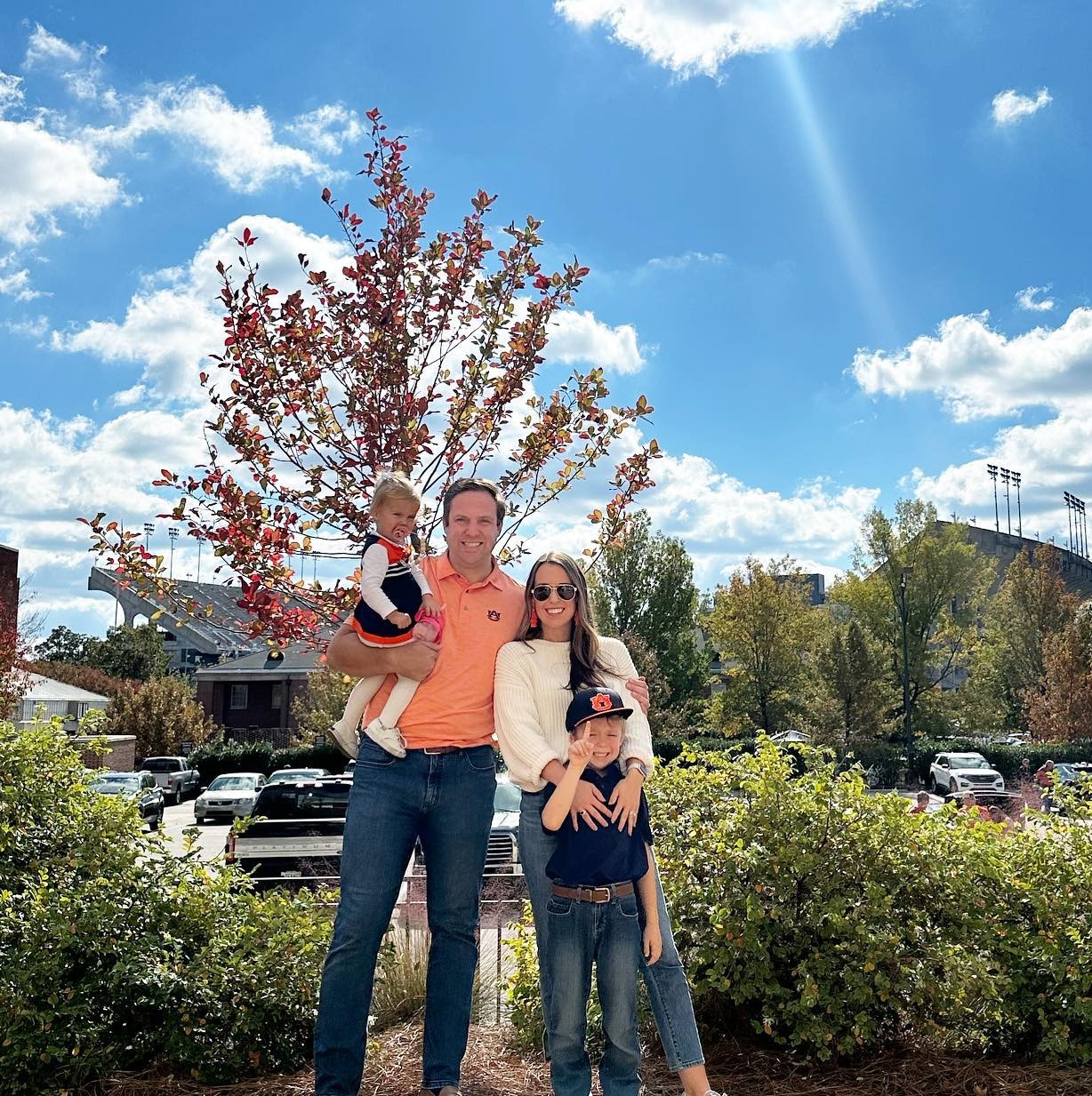 Jake and his family at Auburn